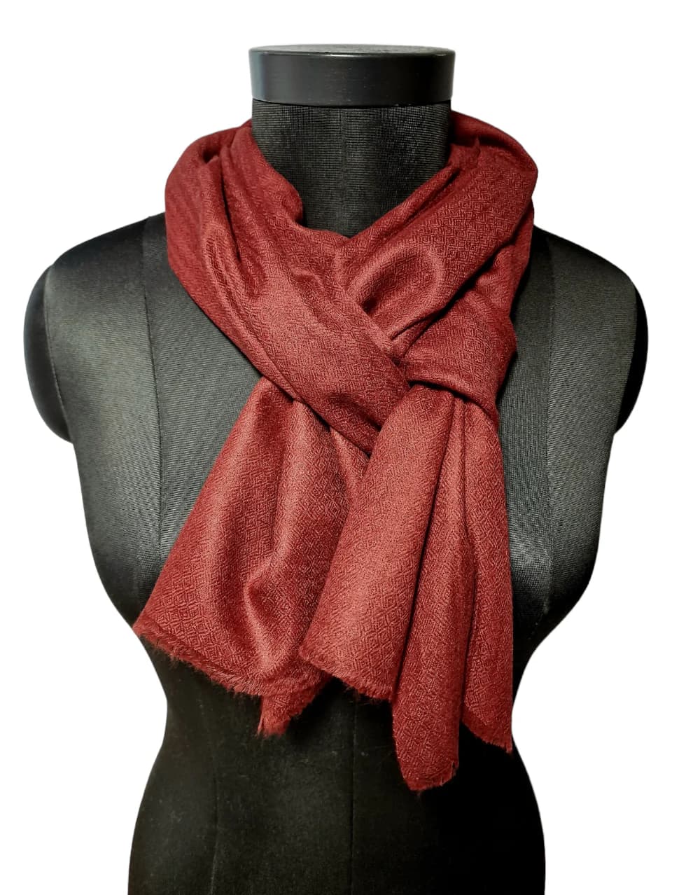 TOUGH MAROON CASHMERE SCARF