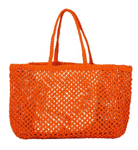 ORANGE JUTE TOTE BAG