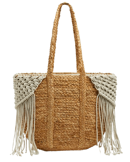 JUTE MACRAME TOTE BAG