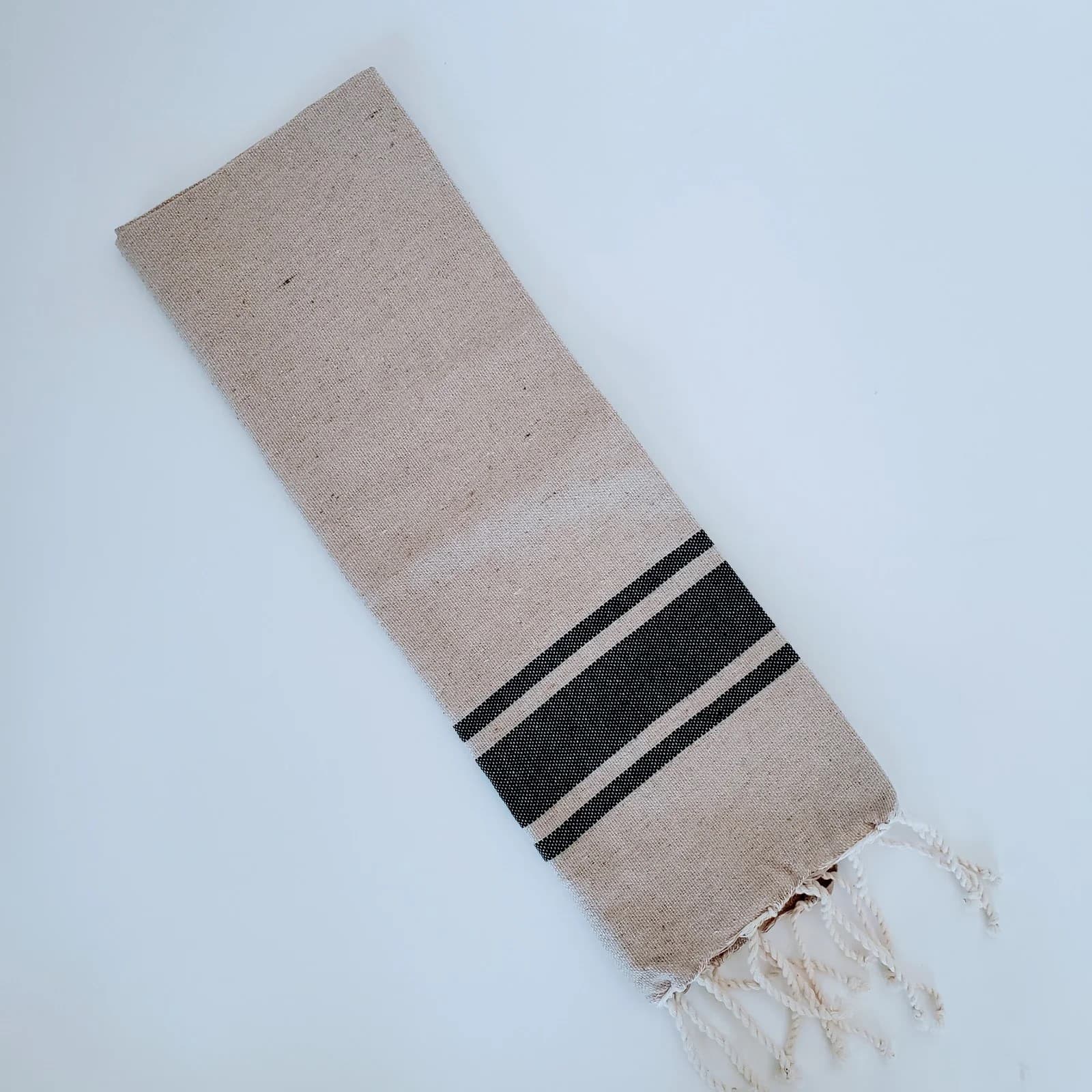 ISHA CAPPUCCINO STRIPES TURKISH TEA AND BATH TOWELS SET OF 5