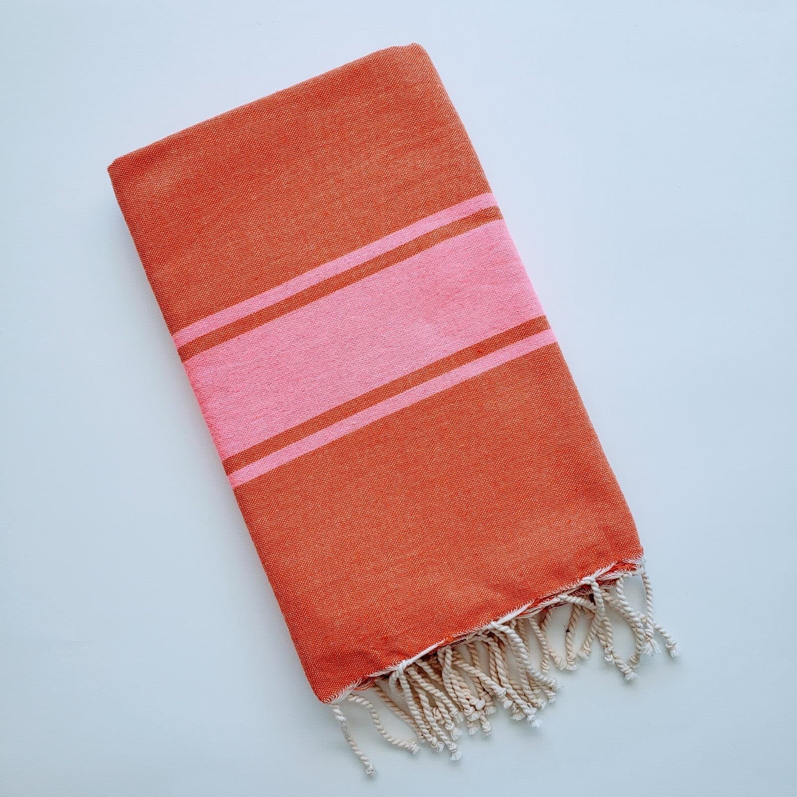 DIVISHA TANGERINE RED TURKISH TOWELS