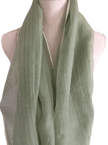 JADE GREEN CHANDERI SILK COTTON MIX SCARF