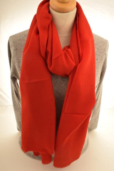 Kashmir Ember Merino Wool & Silk Scarf