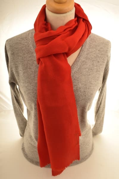 Kashmir Ember Merino Wool & Silk Scarf