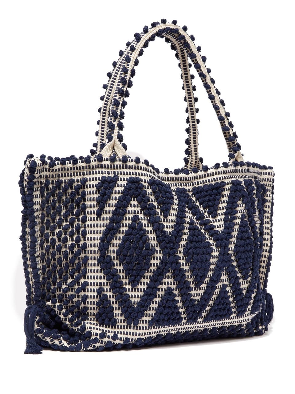 DIAMOND SHAPE DESIGN HANDLOOM TOTE BAG