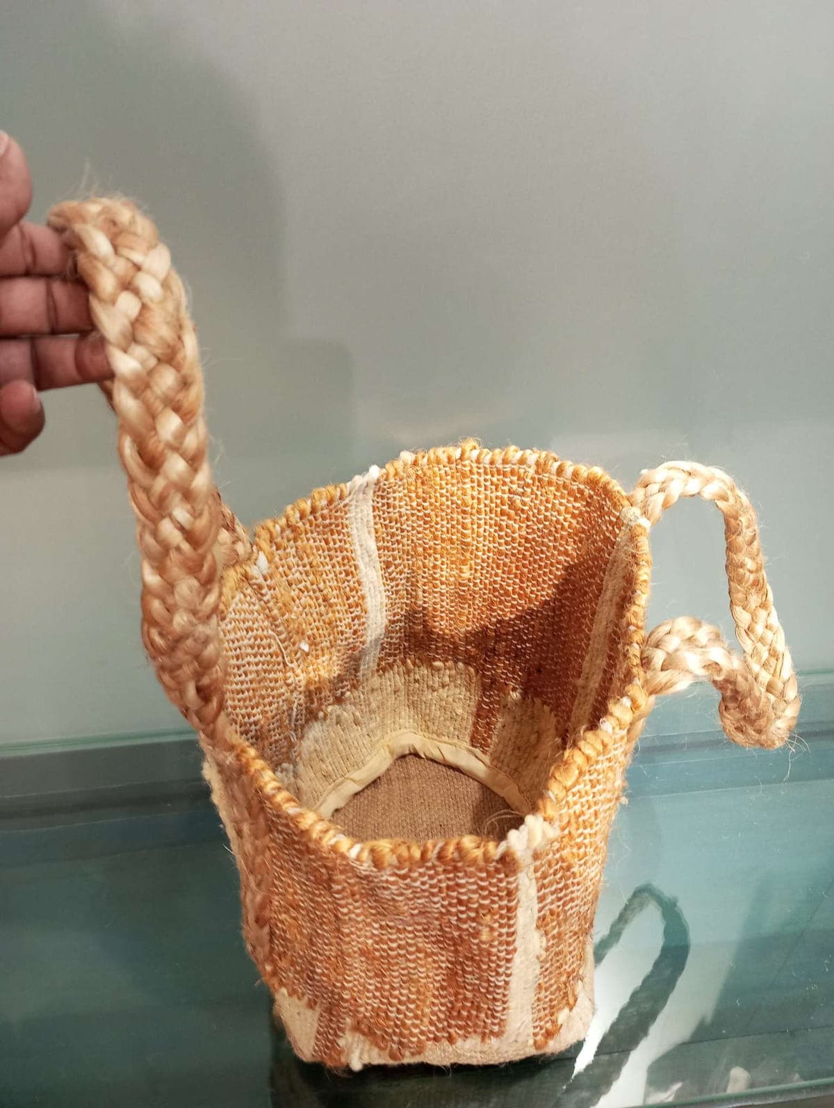 Russet Beige Jute Beach Bag