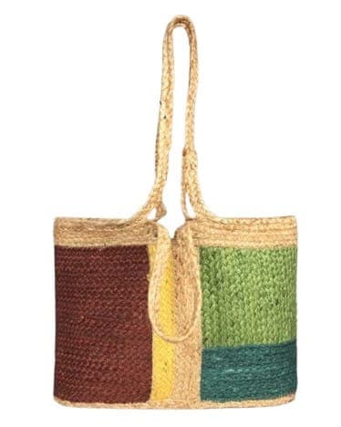 Color Combination Jute Bag