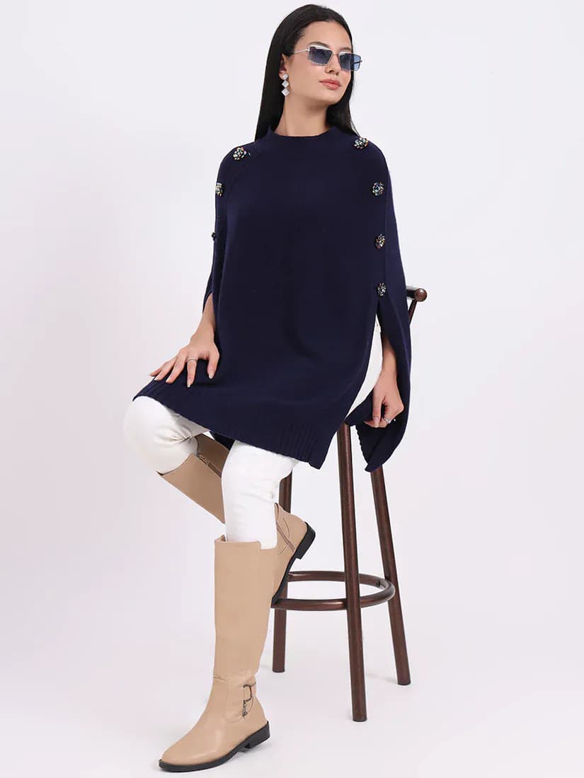 Midnight Crest Poncho