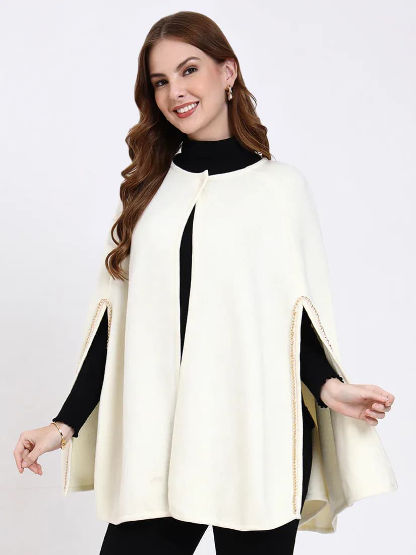 Ivory Crest Poncho