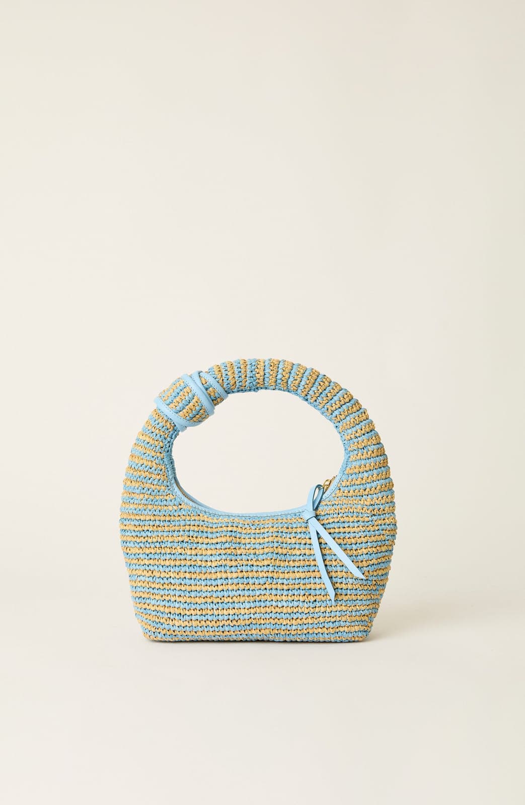 Straw Striped Hobo Bag