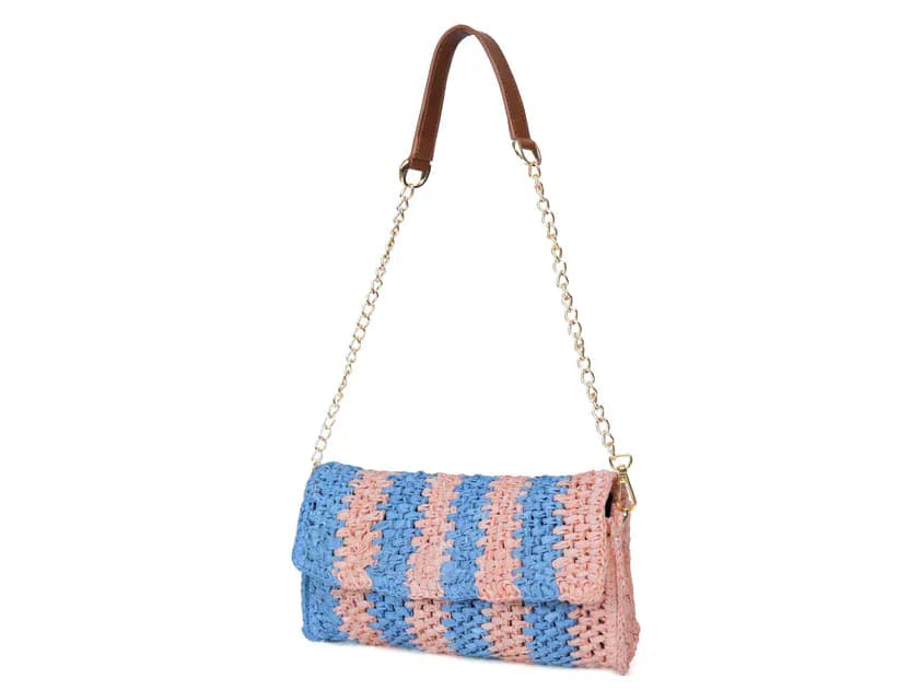 Lime Sunshine Ash Raffia Carry Clutch
