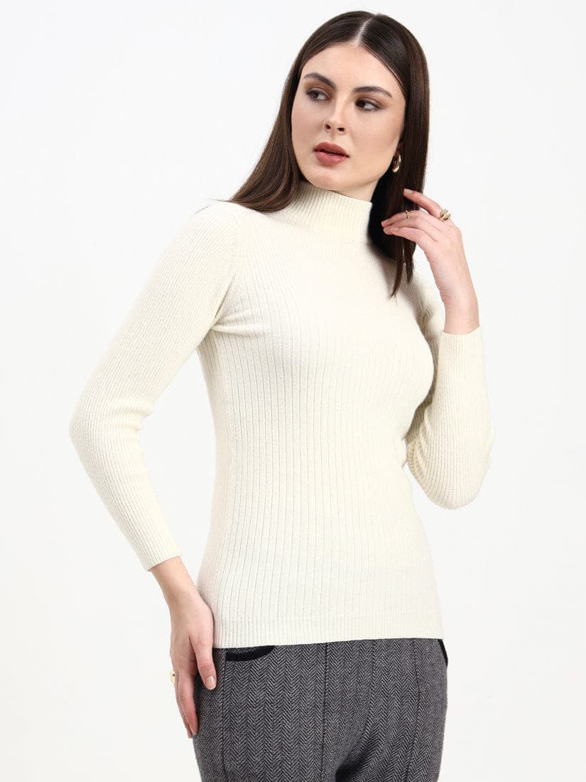 Winter Ivory Knit Skivi