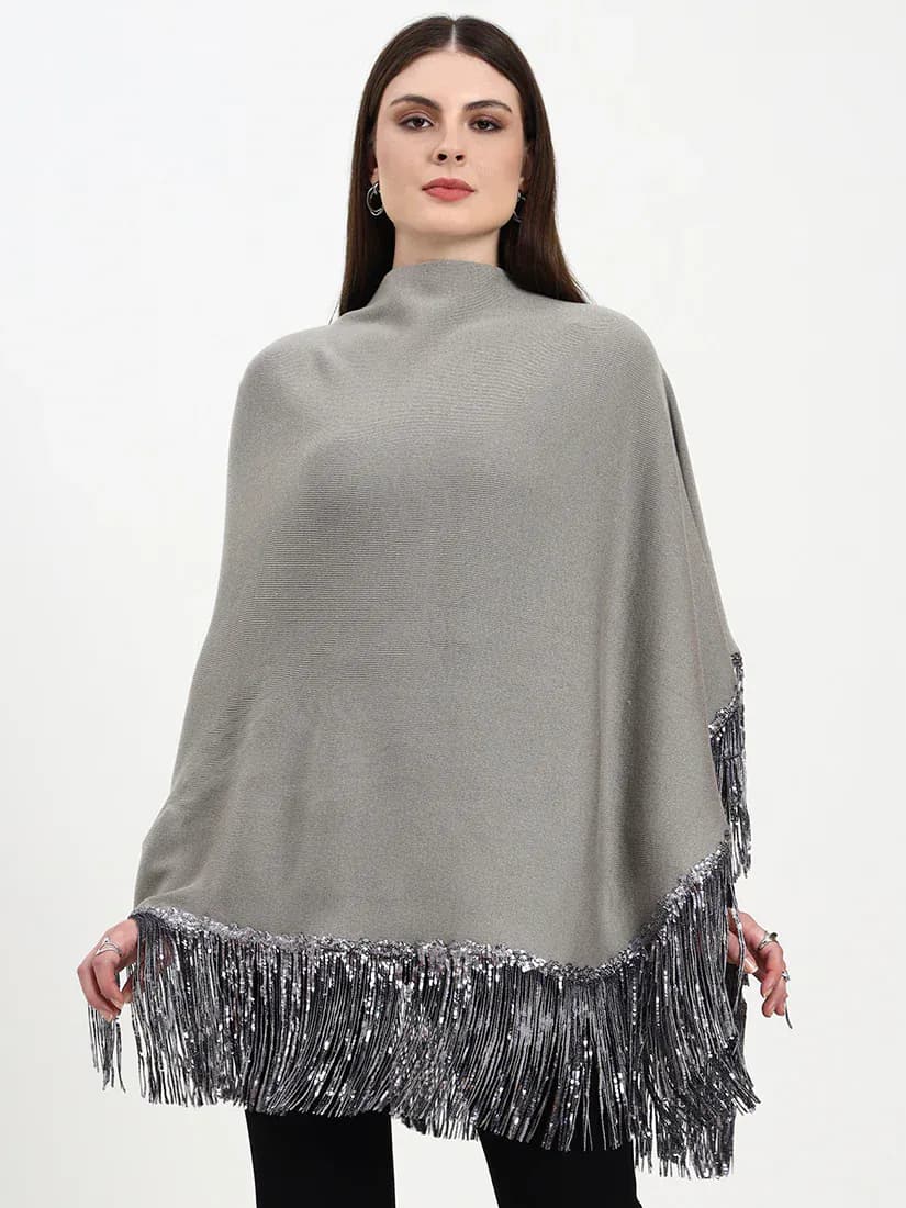 Silver Glen Fringe Wrap