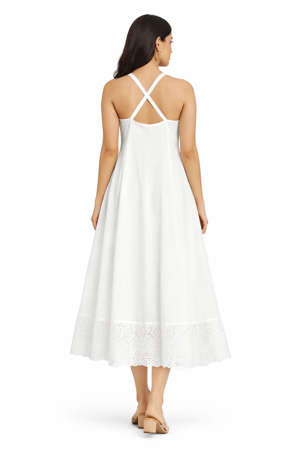 Ivory Breeze Cotton Halter Dress