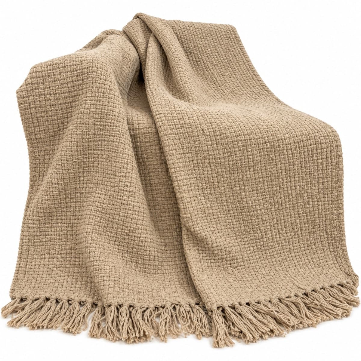 Sienna Natural Handwoven Cotton Throw