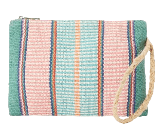 MULTI COTTON AND JUTE WOVEN POUCH
