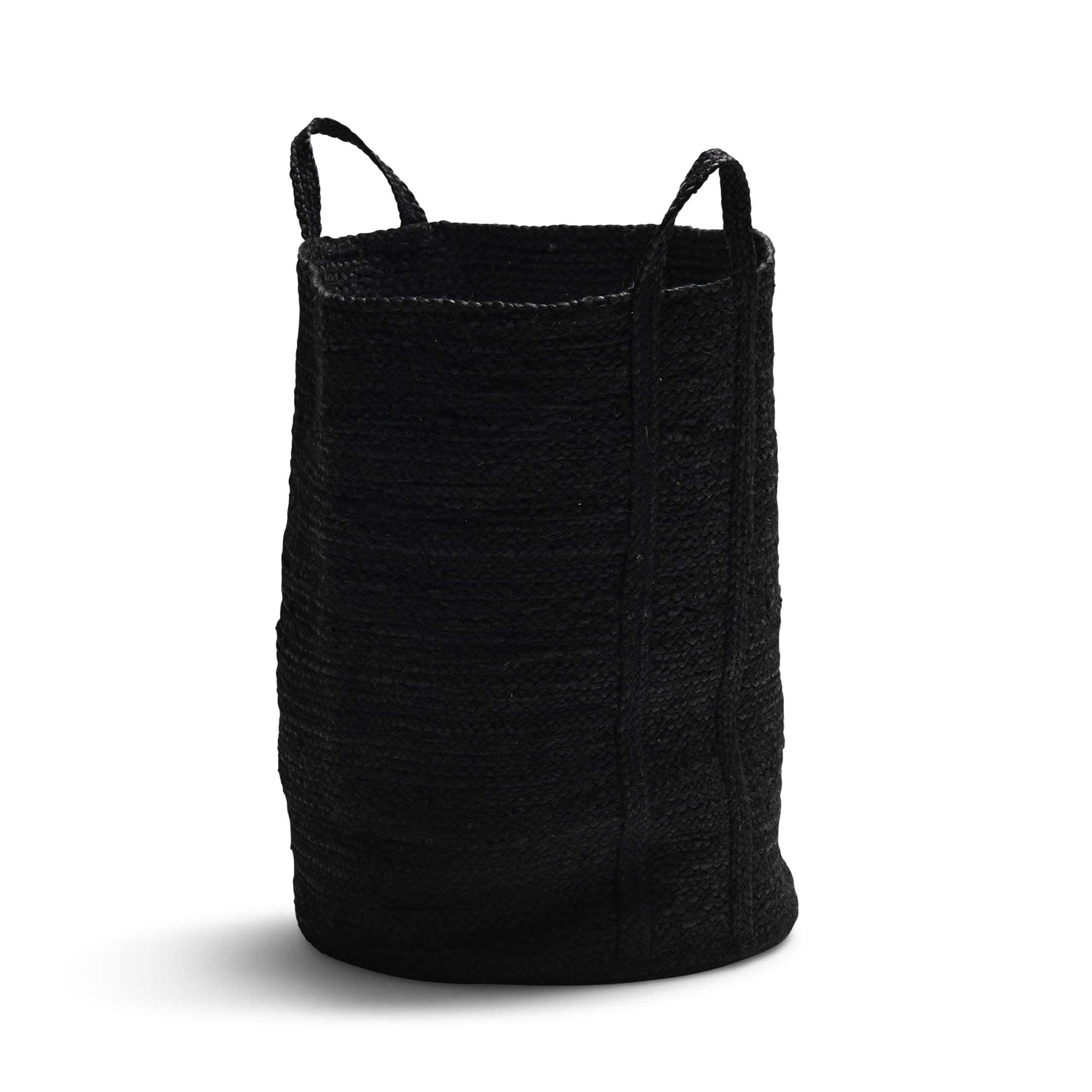 BLACK JUTE STORAGE BAG