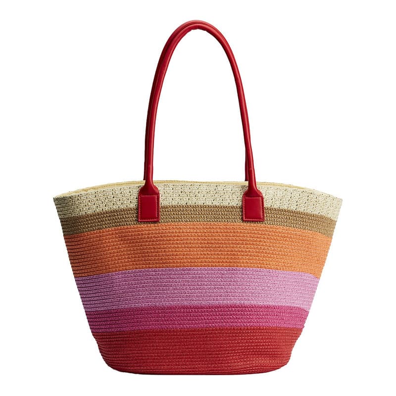 BEAUTIFUL STRIPE DESIGN MULTI RED PAPER BAG