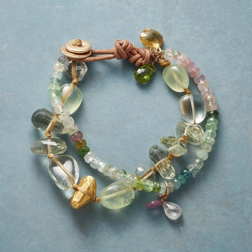 PASTEL MULTI GLASS BEADS BRACELET
