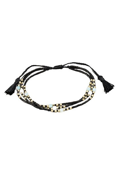 GLASS BEADS ADJUSTABLE BRACELET