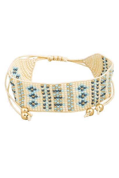 DIAMOND DESIGN WOVEN ADJUSTABLE BRACELET