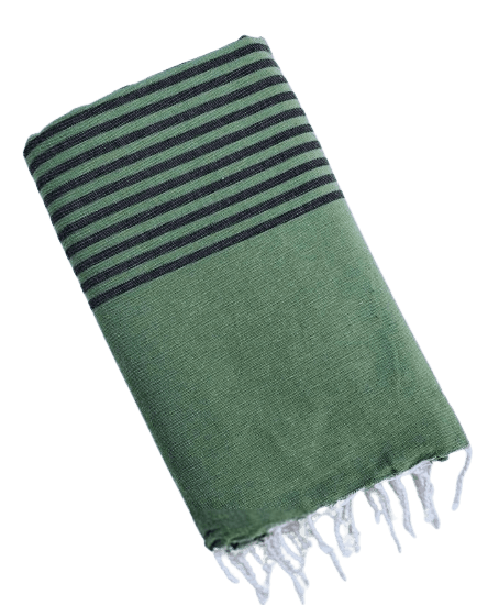 NAVYA TRIPLE GREEN WITH BLACK TURKISH TOWELS