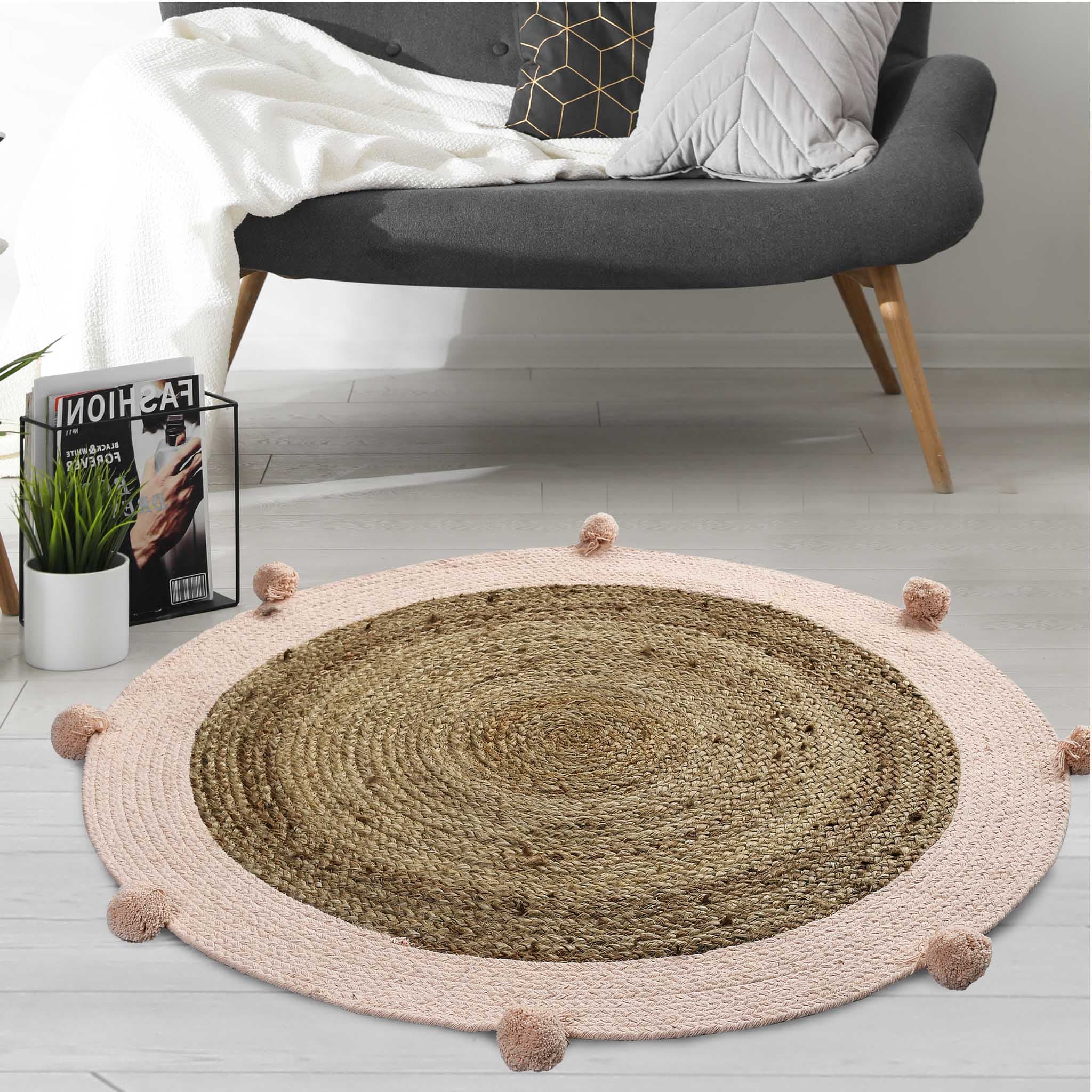 COTTON AND JUTE WOVEN RUG