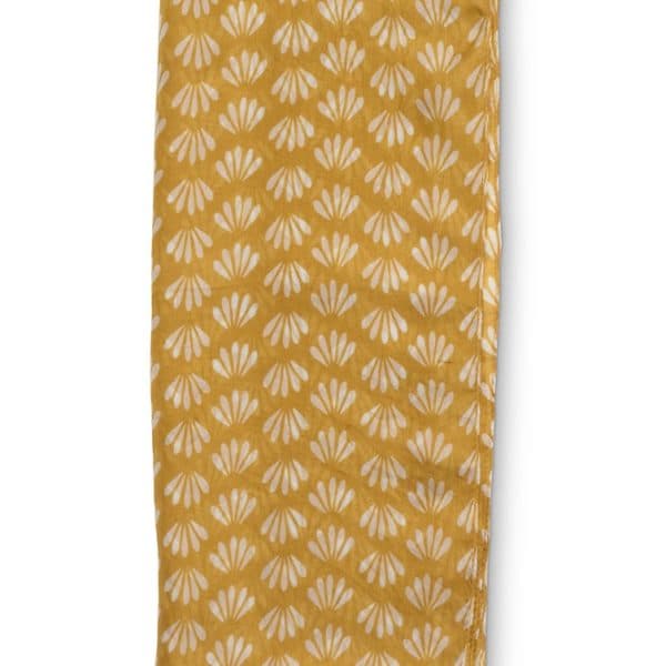 ASTER MUSTARD PRINTED SILK SCARF