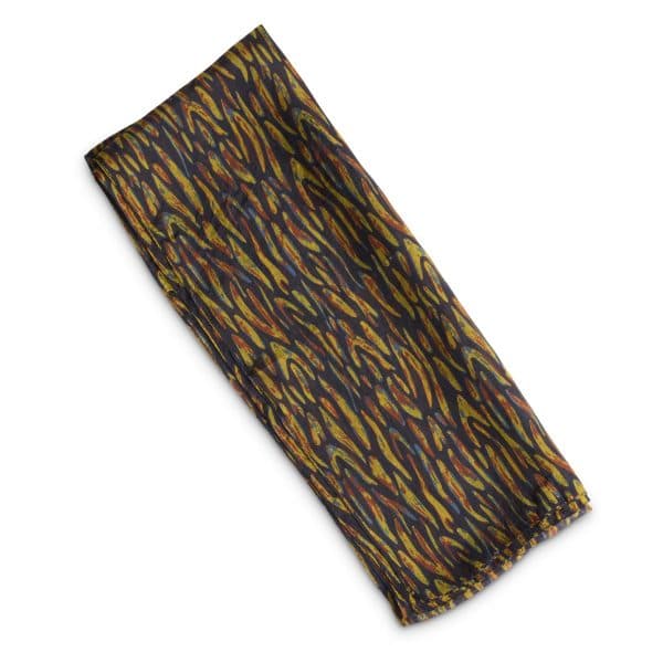 ETOSHA NAVY PRINTED SILK SCARF