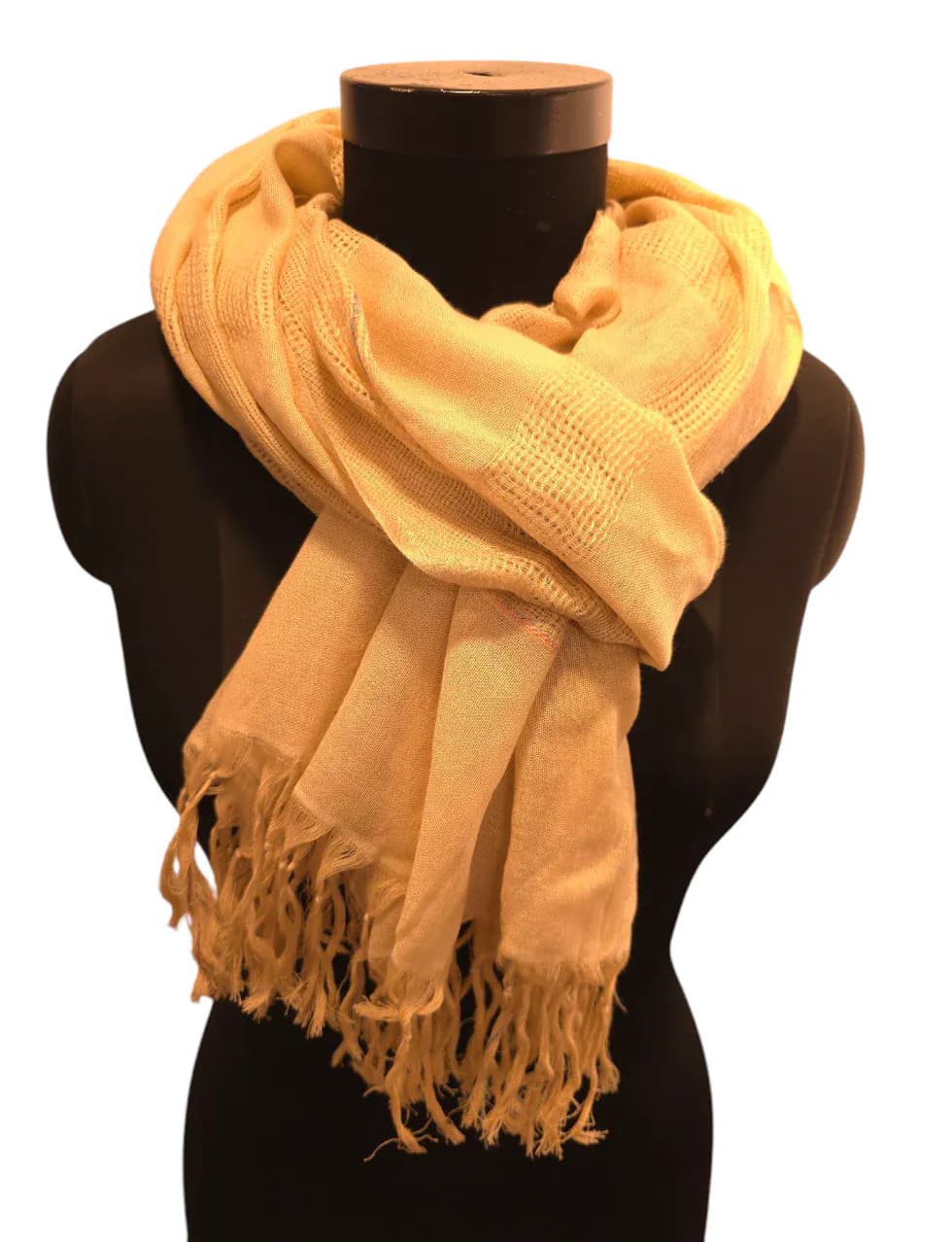 Beige shawl in silk and cotton