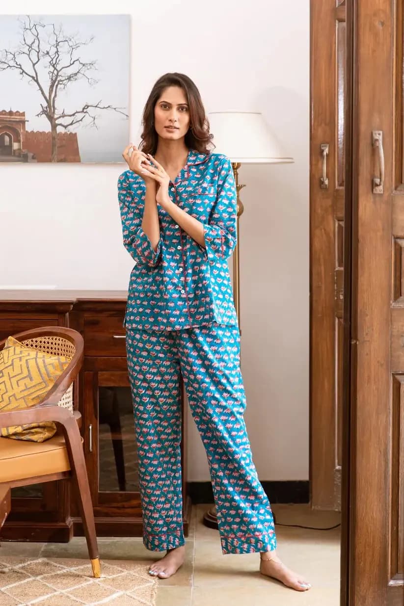 LOTUS PRINTED PYJAMA SET