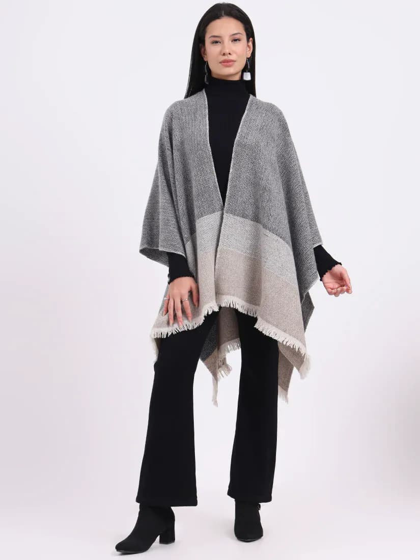 Ashwood Herringbone Handwoven Cape