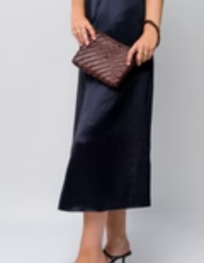 Woven Wristlet Zip top Bag