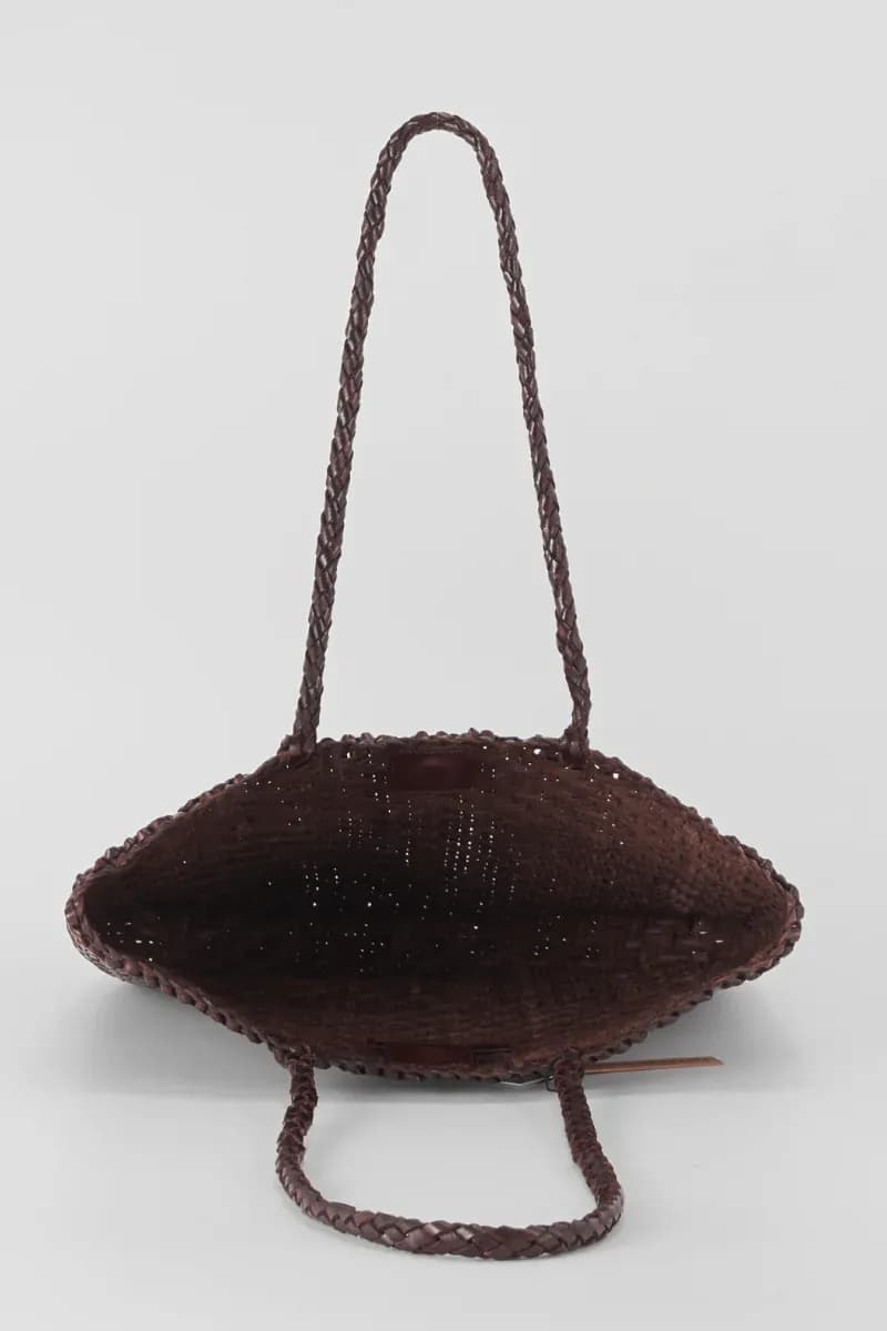 The Rhia Woven Leather Tote