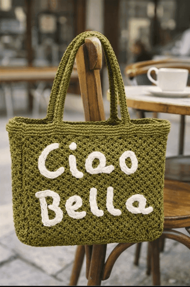 Ciao Bella Crochet Tote Bag