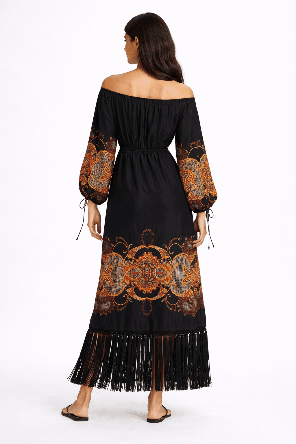 Noir Baroque Fringe Dress