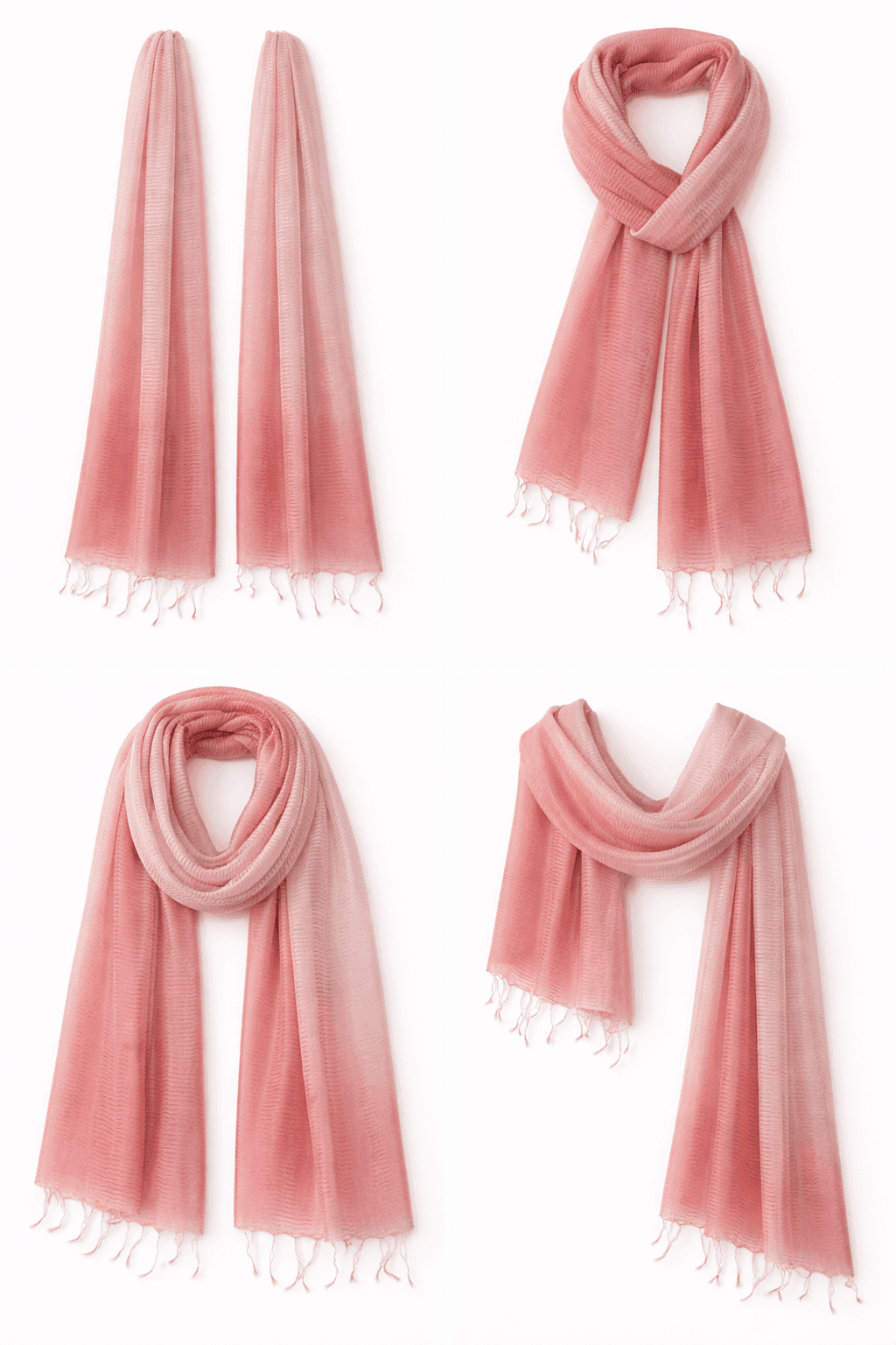 Blush Wave Woven Scarf