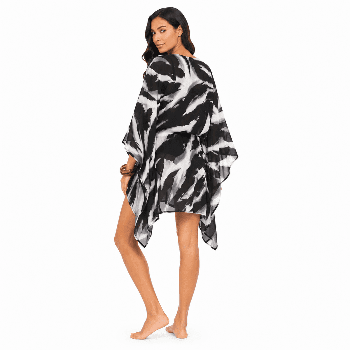 Midnight Palm Luxe Kaftan