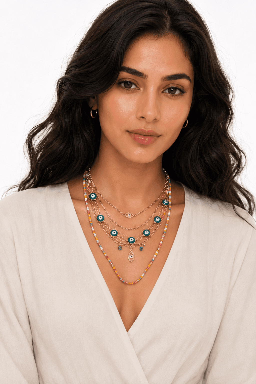 Evil Eye Fiesta Layered Necklace