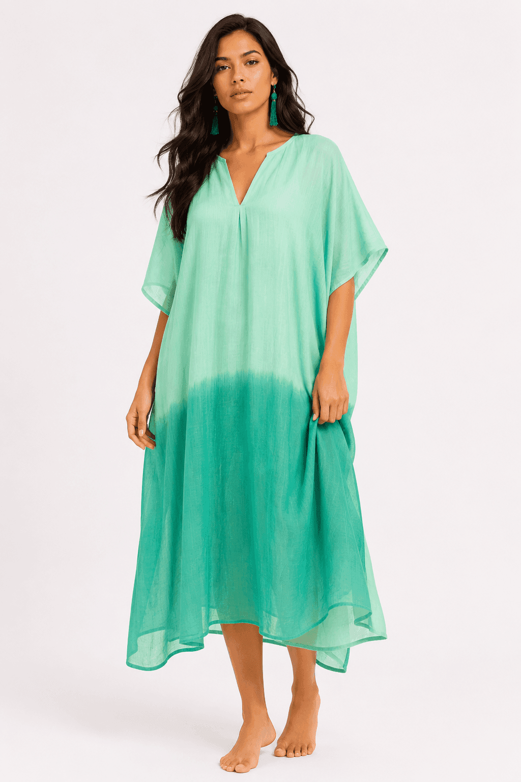 Seafoam Breeze Maxi Kaftan