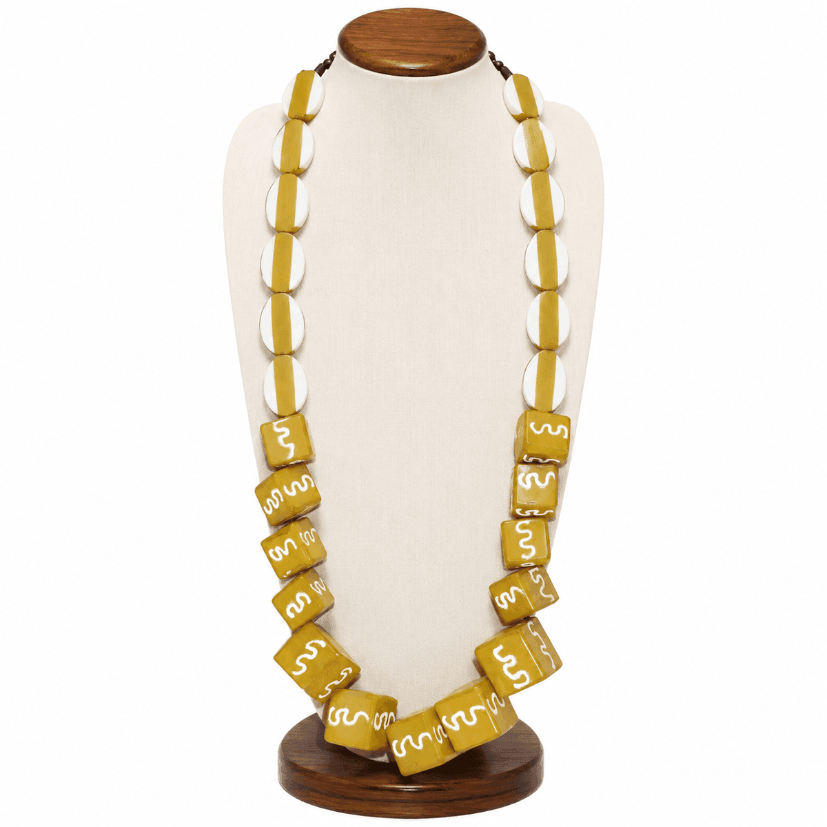 Mustard Mosaic Statement Necklace