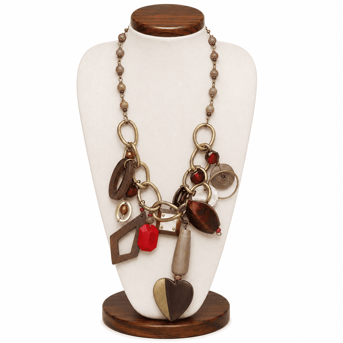 Artisan Charm Cluster Necklace