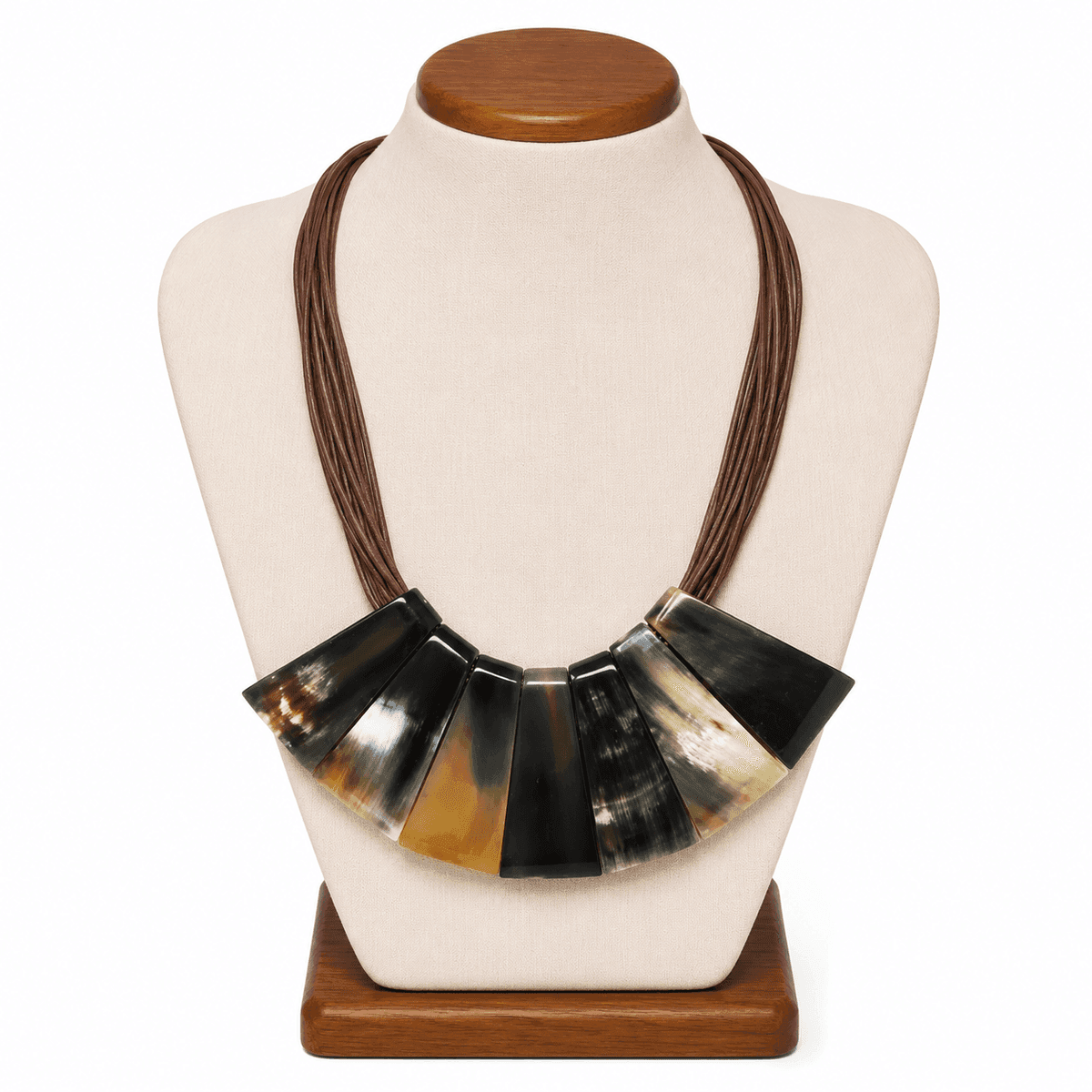Fan Arc Horn Statement Necklace