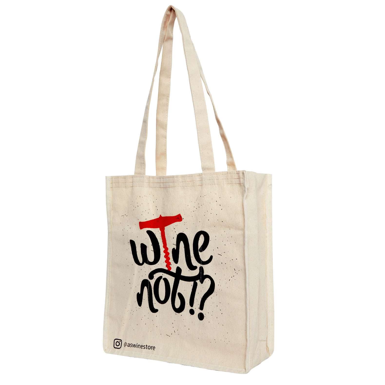 Wine Not? Cotton Canvas Tote