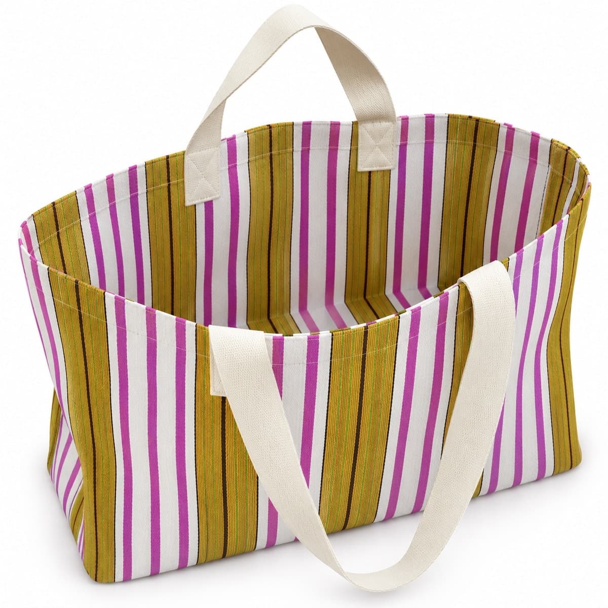Verdant Stripe Recycled Nylon Tote