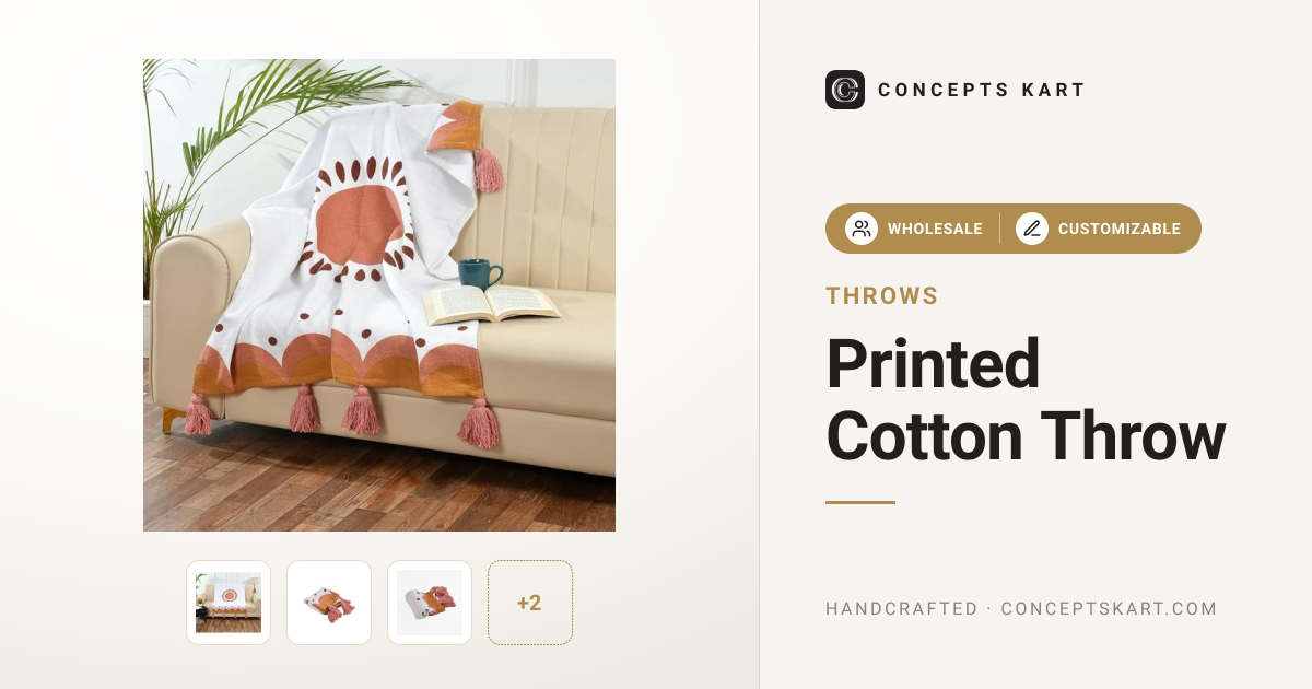 Printed Cotton Throw - Concepts Kart